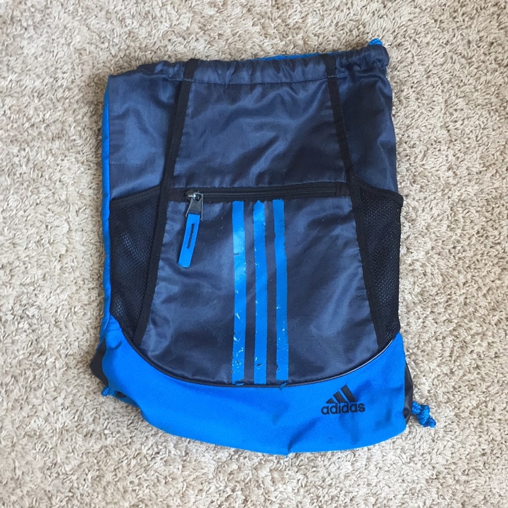 Adidas Blue Drawstring Bag